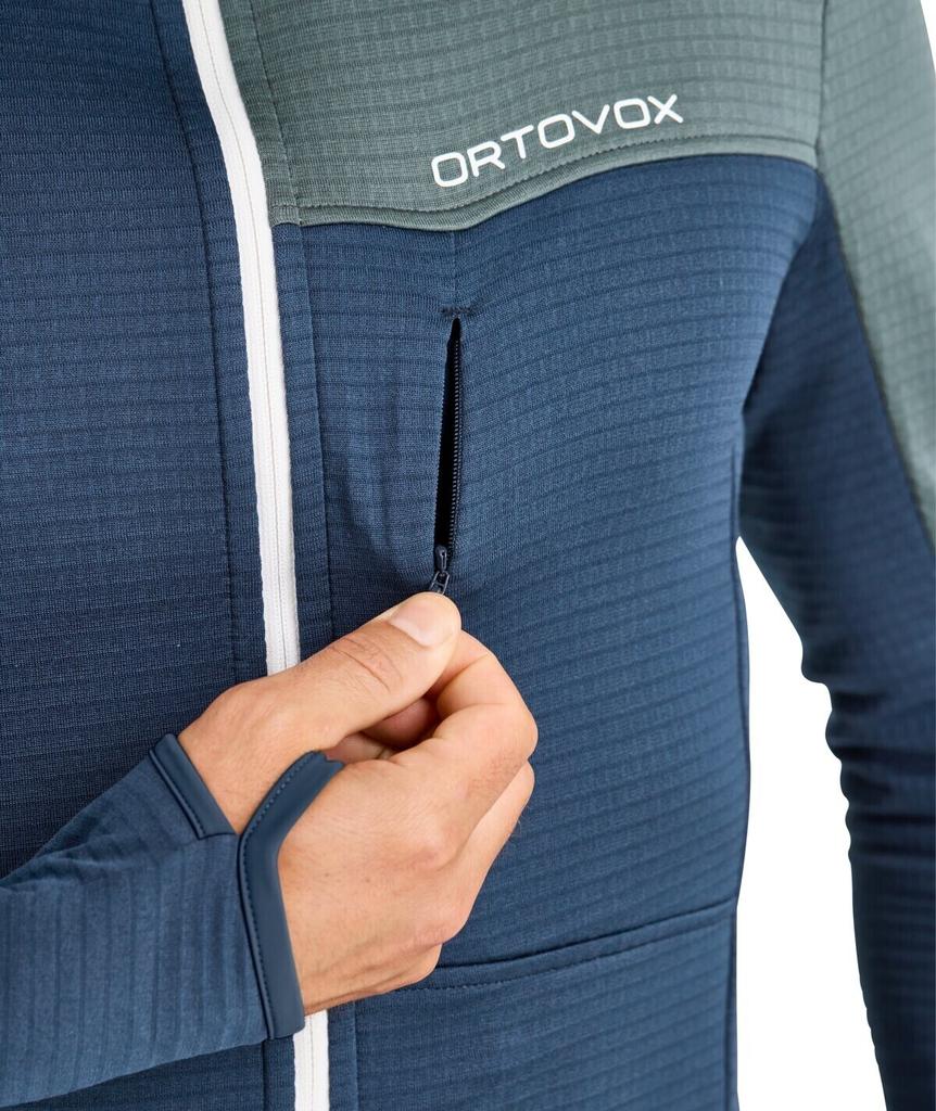 Куртка Ortovox Fleece Light Grid Hooded JKT M deep ocean