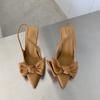Damen High Heels Rote Spitze Dünner Absatz Ein-Riemen Mittlerer Absatz Taschen-Kopf Damen Schuhe Neujahr Neue Ausländischer Stil Sommer Einzelne Schuhe