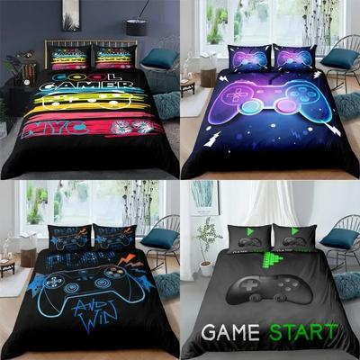 Stück Gamer Bettwäsche Set Digitaldruck Polyester Kinder Bettwäsche Set für Jungen Teenager King Size Bettwäsche Set