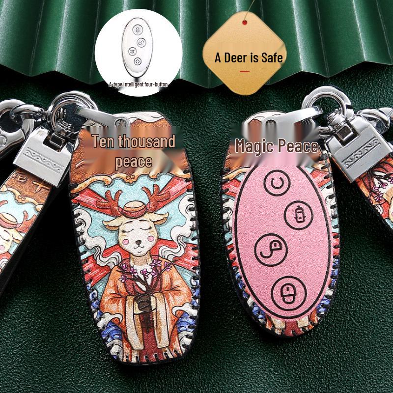 BYD Song Pro Key Case for Tang, Song Max, Qin Pro, Tang 2nd Gen DM New Energy Cars - National Tide Design Key Bag