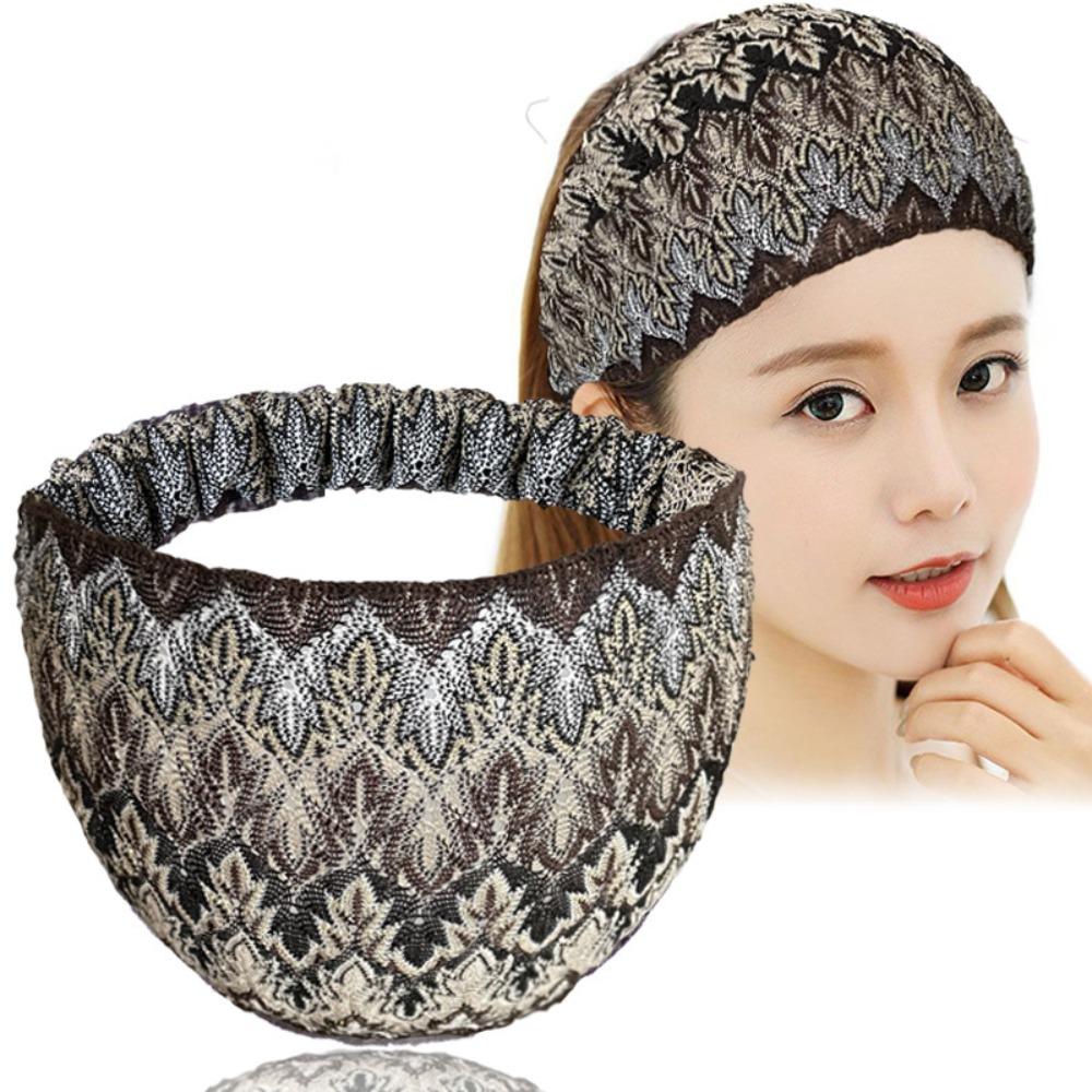 Fashion Wide Hairbands Ethnic Style Thin Headbands Breathable Stretchable Headwear Hair Accessories