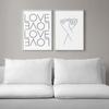 Scandinavian Style Love Poster Black and White Canvas Painting Cactus Wall Pictures For Living Room Nordic Decoration Home Art