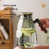 YIHUTEA Heat-Resistant Borosilicate Glass Pitcher with Spout Filter