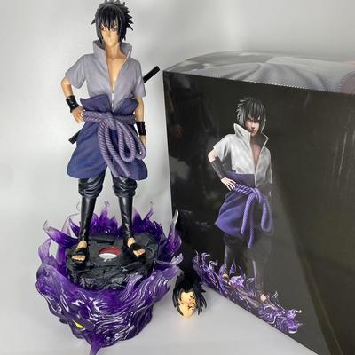 Anime Naruto Figurs Uchiha Sasuke Statue GK Figures Model Decor Toys PVC Desk Ornament Doll Beautiful Gifts Beautiful Design