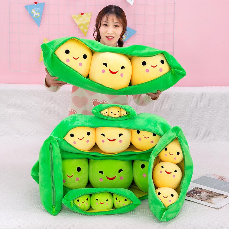 Pea Soothing Doll Plush Toy Sleeping Pillow Cute Creative Doll Doll Girl Birthday Gift