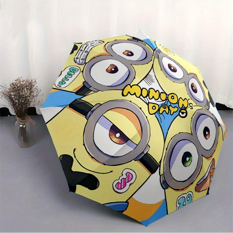 1 τεμ. Ομπρέλα Minions Αυτόματο Άνοιγμα/Κλείσιμο Στιβαρός Σιδερένιος Σκελετός, Συμπαγής Ομπρέλα Ταξιδιού - Τέλειο Δώρο για Γυναίκες, Άνδρες a0829116