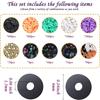 Halloween Clay Beads Kit Friendship Black Letter Bracelet Making Kit with Varieties of Charms for Jewelry Making DIY Crafts