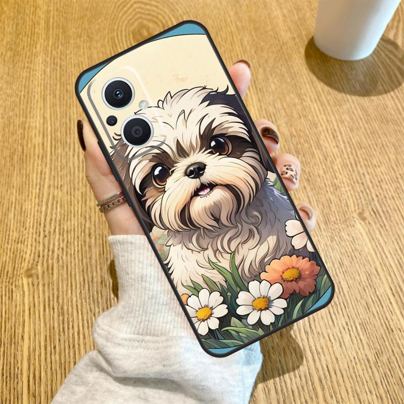 Cartoon Shih Tzu Dog Funda For OPPO Reno 10 11 12 13 14 Pro 14F 13F 12F 11F 7 8 Lite OPPO Find X5 X8 X9 Pro Case