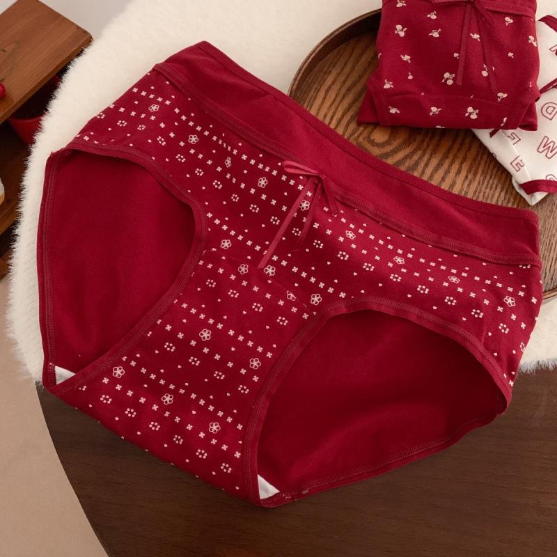 New Year Zodiac Red Antibacterial Pure Cotton Women's Underwear - Good Luck Wedding Edition