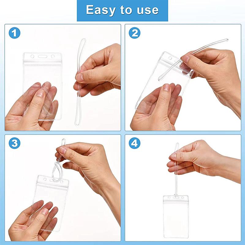 

2 шт., водонепроницаемый прозрачный чехол для карты судового билета, держатель для багажной бирки