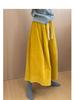 Korean Style Slimming Wide-Leg Corduroy Wool Pants for Women