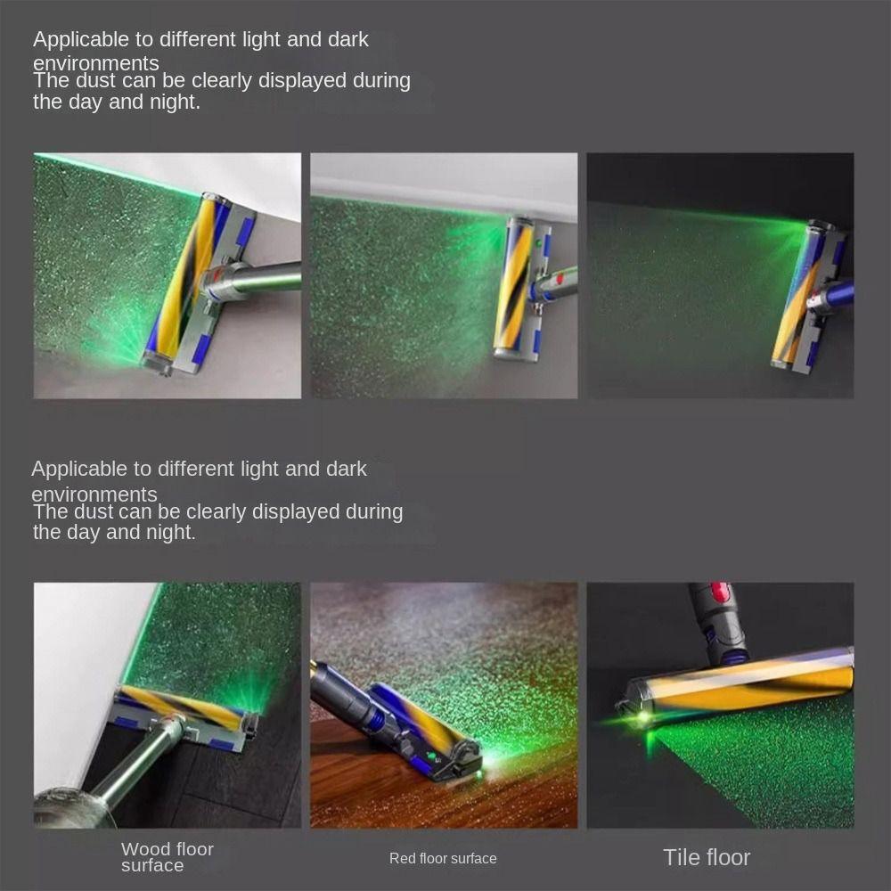 Clean Up Hidden Dust Vacuum Cleaner Green Light USB Charging LED Laser Lamp Dust Display Lamp