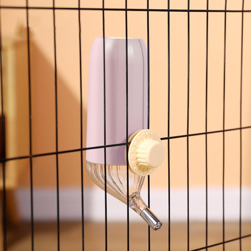 Plastic Water Feeder Bottle Hangings Dispenser Drinker Hamster Cat Dogs Drinking Stainless Steel Pipes Water Dispenser