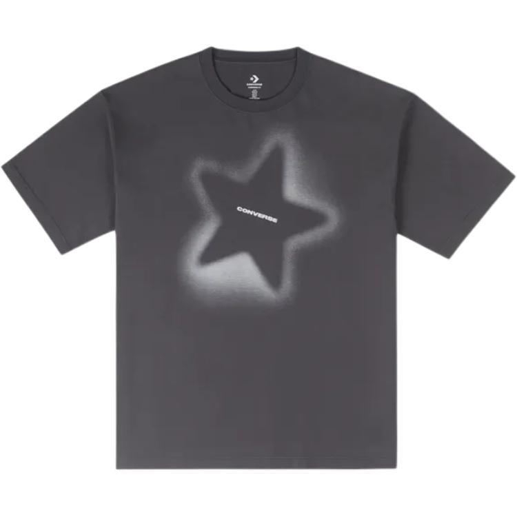 

New Converse T Shirts Men s Gray 10027949-A02 M
