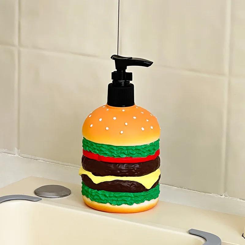 Łazienkowa butelka na balsam w kształcie hamburgera, dozownik do mydła, żel pod prysznic, butelka na balsam do rąk, butelka na szampon, akcesoria