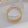 Vintage Copper Metal Multilayer Beaded Bracelet For Women Fashion Boho Chunky Gold Plated Bracelets Jewelry Gifts 2026 New