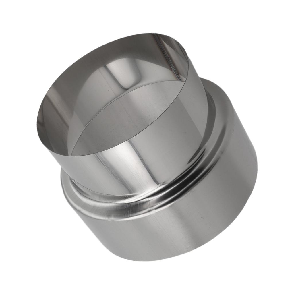 Stainless Steel Chimney Reducer 120mm To 100mm with Heat Resistant and Reinforced Seam for Leak Resistant Ventilation