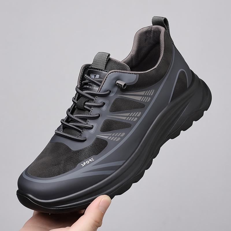 

Мужские кожаные ботинки для хайкинга и повседневной носки с флисовой подкладкой на осень/зиму 2025 года - трендовая спортивная мода в корейском стиле. 38