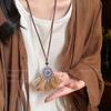 Bohemian flower pendant necklace niche retro versatile collarbone chain fashion temperament high-end jewelry