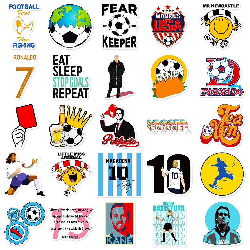 T01040520 Clearance 50 Text Stickers Football Life Stickers Sports Competition Personality Creative Water Cup Notes