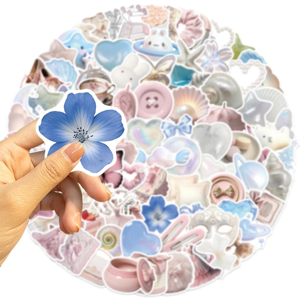 100 Cartoon Gentle Ins Aesthetic Graffiti Stickers DIY Decorative Guitar Notebook Suitcase DIY Waterproof