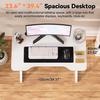 40 Inch Gaming Desk, Ergonomic Computer Desk with Large Carbon Fiber Desktop, Gamer Workstation PC Table for Home,