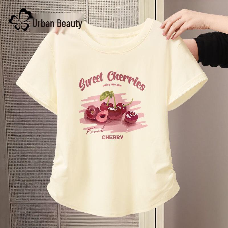 

Urban Beauty Slim-Fit Ruched Short-Sleeve T-Shirt M