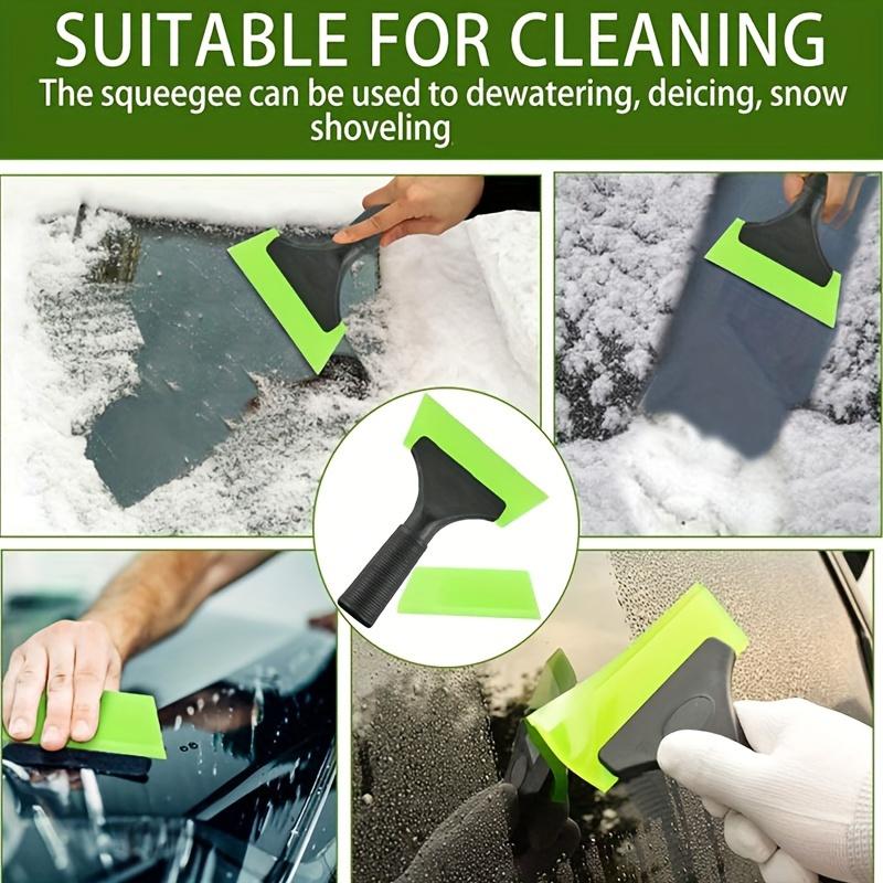 2pcs Winter New Car Snow Shovel Multi-function Mini De-icing Defrosting Shovel Silicone Anti-slip