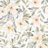 1pc Nordic Floral Watercolor Print Shower Curtain, Water-Resistant Polyester Fabric with Eyelets, Artistic Bathroom Decor