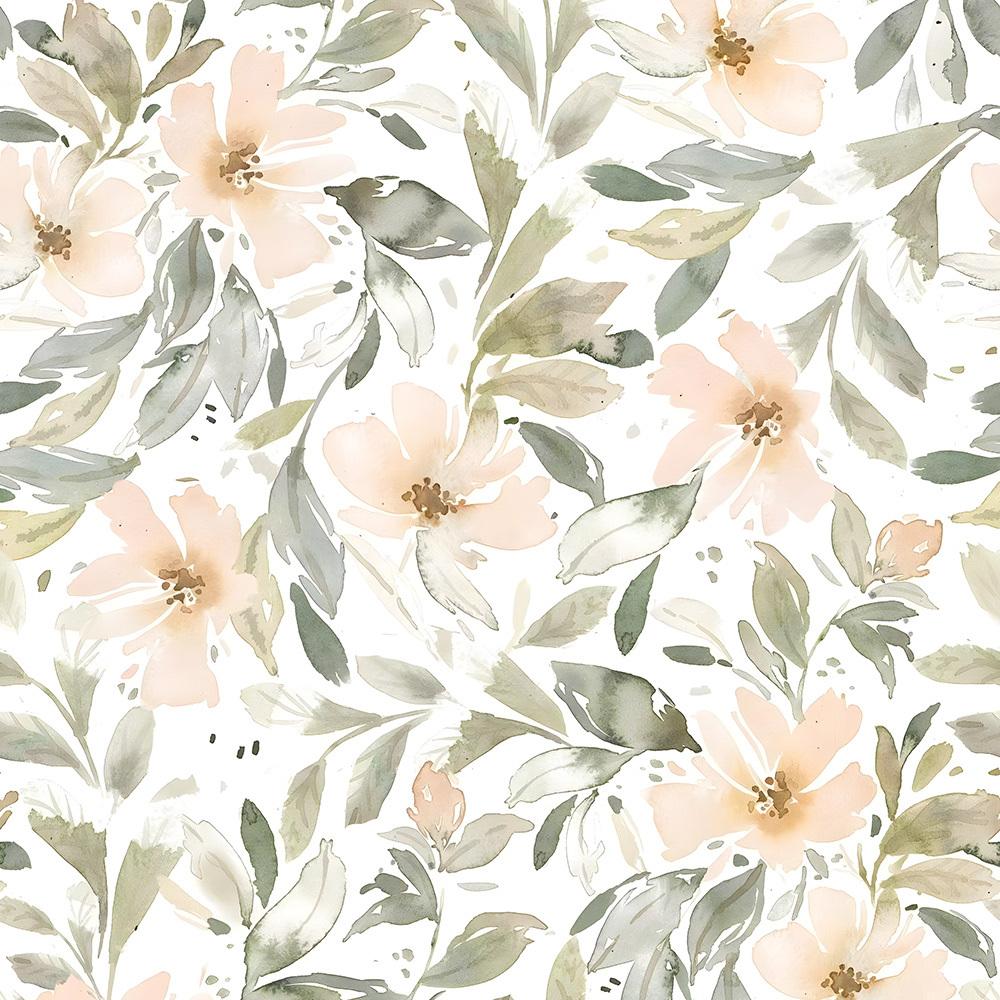 1pc Nordic Floral Watercolor Print Shower Curtain, Water-Resistant Polyester Fabric with Eyelets, Artistic Bathroom Decor