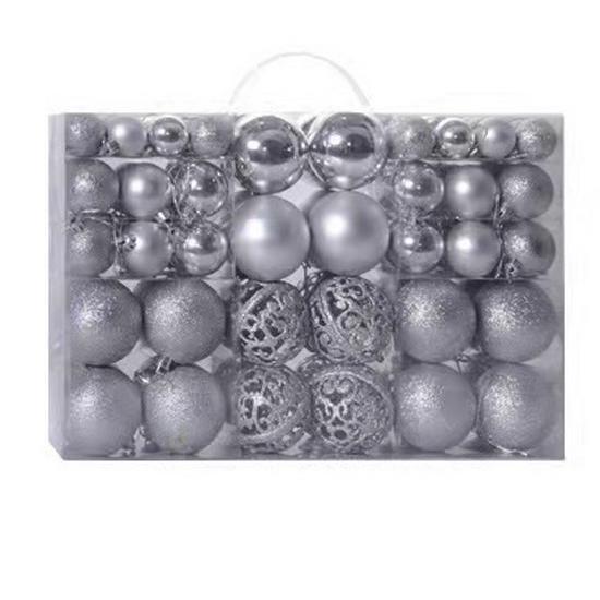 

Набор из 100 рождественских шаров с перекрестными узорами (3см/4см/6см) - Украшения из полого глянцевого клинкера