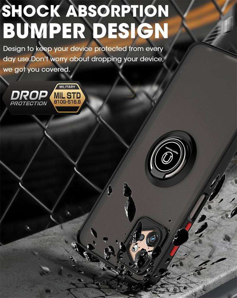 For Motorola Moto G32 Case Shockproof Armor Magnetic Ring Stand Phone Cases For Moto G32 G 32 MotoG32 Matte Hard PC Back Cover