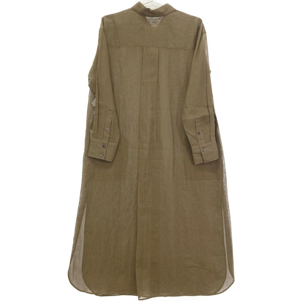 ANAYI [10211714340] Cotton Sheer Shirt Dress 36 BrownUsed
