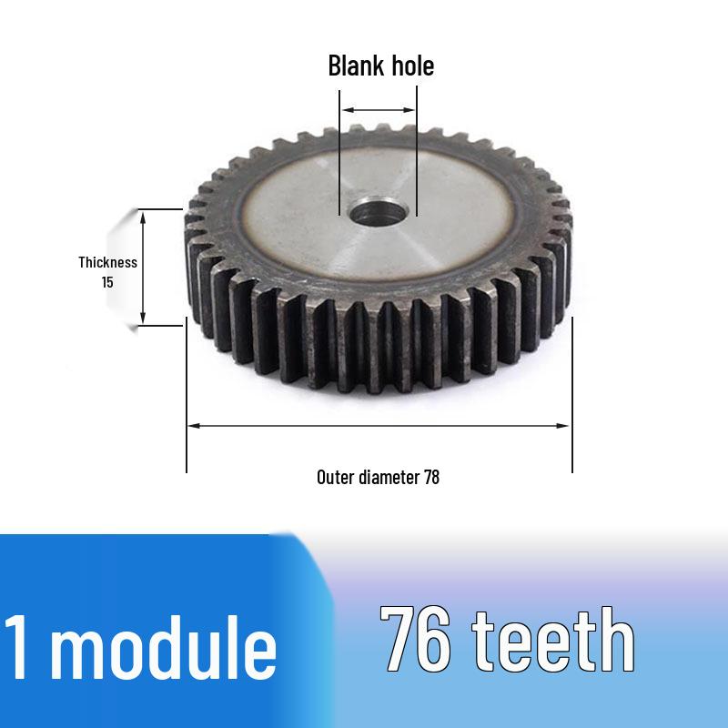 Custom 1 Module Spur Gear, Thickness 15mm, 15-25 Teeth, Non-Standard, National Standard 45 Steel, Ideal for DIY Projects.