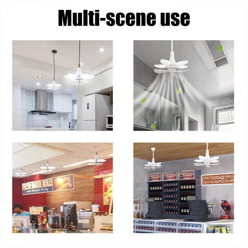 Multifunctional Wireless Ceiling Fan Light For Home Indoor Bedroom Living Room Use, Remote Controlled E27/E26/B2 Socket