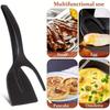 Spatule Pince Multifonction Antiadhésive 2-en-1 Spatule en Silicone Pince à Saisir et Retourner Résistante à la Chaleur Cuisine Maison Cuisson Steak Crêpe Œuf Spatule Pince