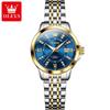 OLEVS 3620 Lady Business Waterproof Luminous Watch Stainless Steel Band Women Quartz Wristwatches Women's Clock Fashion Watches