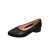 Pointed leather shoes autumn comfortable soft leather soft-soled shoes shallow mouth flat-soled single shoes