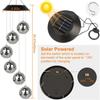Fargeskiftende Disco Speil Ball Lampe Solcelledrevet Vindklokke Mobilt hengelys for hage Landskap Pathway Festival Dekor
