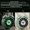 3 Inch Luminous Alarm Clock Students Children's Alarm Clock Strong Wake-Up for Elderly Silent with Night Light Battery Powered