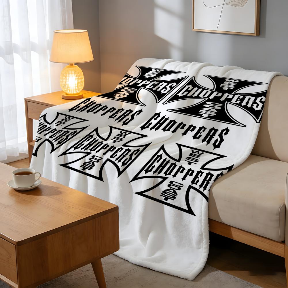 Throw High-Density Short Plush Blanket For Sofa Nap Air-Conditioned Room Soft Skin-Friendly W-West Coast C-Choppers