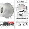 RTRHINOTUNING 1PC Push Through Wheel Center Caps 3.19inch Chrome Silver for Truck Wheels Rim Trailer