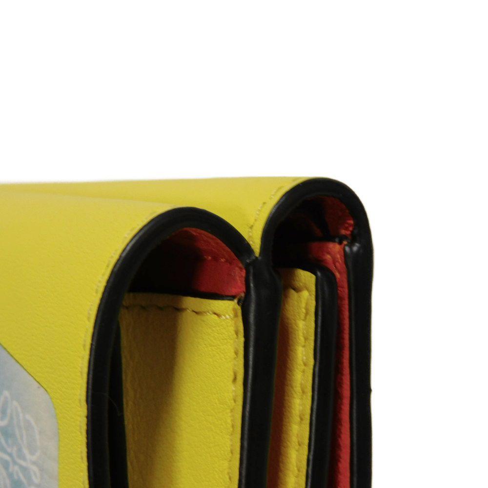 Used 12695 Cocktail Trifold Wallet C643TR2X13 7942 Anagram Lemon Stone Orange Paula's Ibiza Yellow Women's from Japan