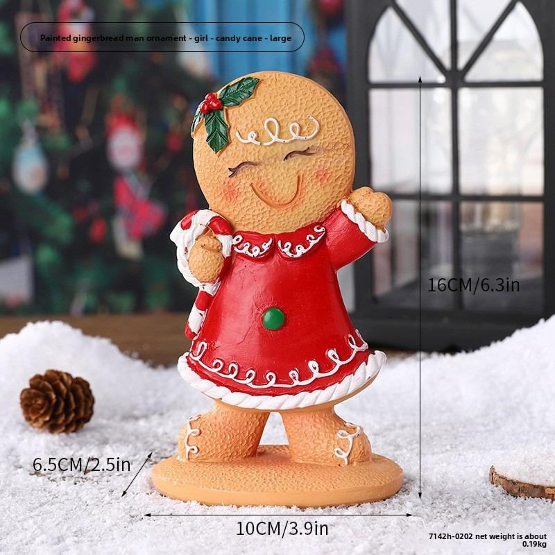 Creative Christmas Family Resin Decorative Piece - Cartoon Dolls for Children's Room Desktop Christmas Santa Christmas Decoration Item