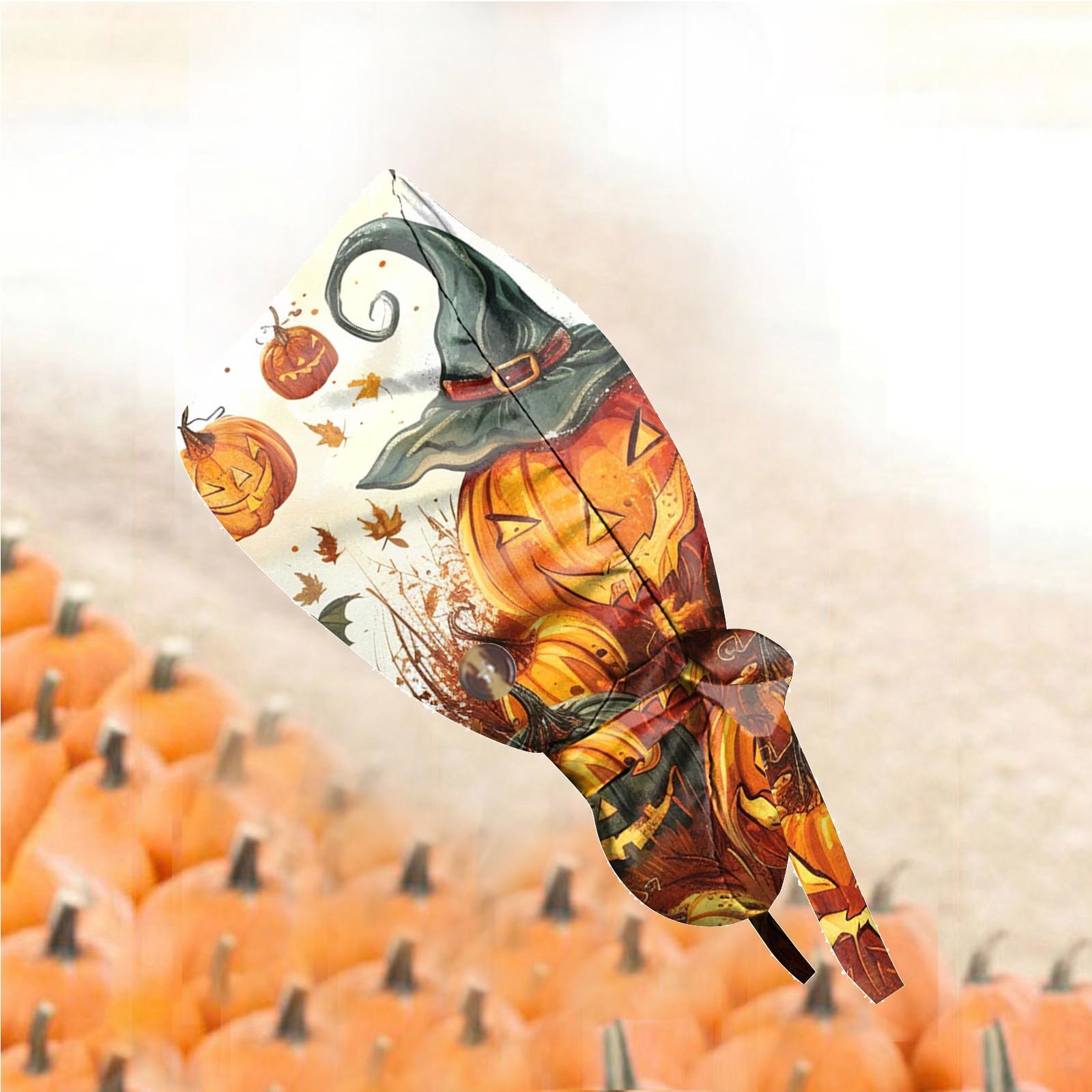 

Модная рабочая кепка с принтом на Хэллоуин, повседневная женская кепка с хвостиком, кепка с постиранной резинкой, кепка Baotou One Size белый