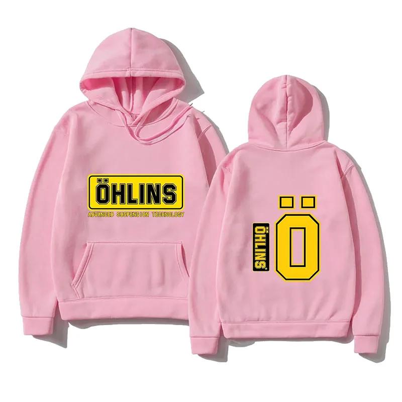 Höst Vinter Herr Fjädring Bil Motorcykel Sport Racing Ohlins Stötdämpare Hoodies Långärmade Termiska Hoodies & Sweatshirts Unisex