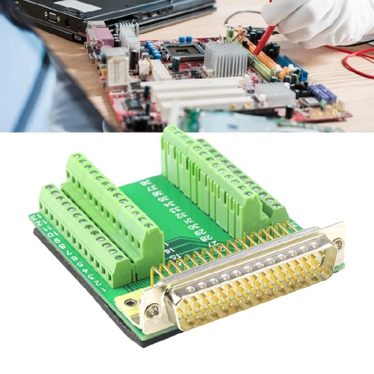 DB50 50Pin Female Male Connector DB50 50Pin Terminal Adapter Terminal Board Adapter Module with Screw Fastening