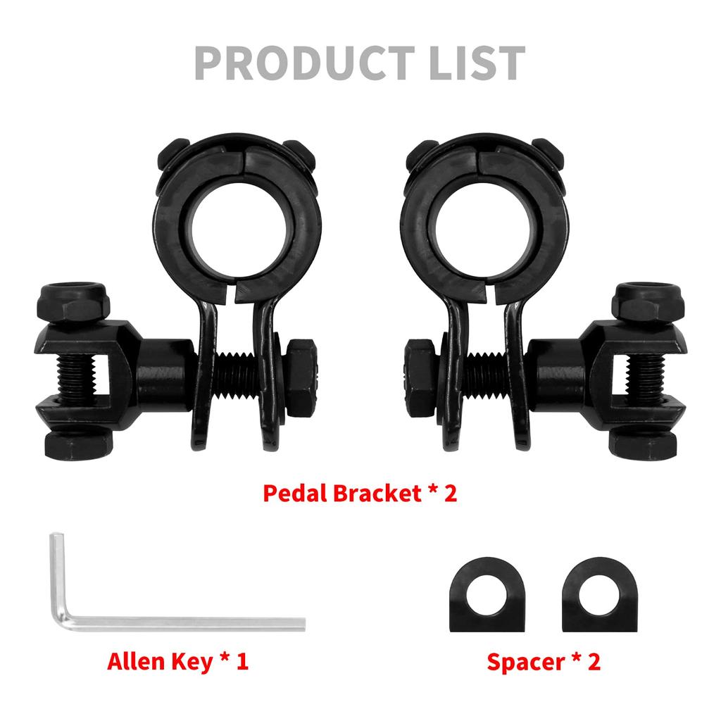 HDBUBALUS Motorcycle Highway Footpeg Mounts Highway Peg Mount 25mm 32mm Engine Crash Bars Peg Engine Guard for Harley Touring Sportster Softail Dyna