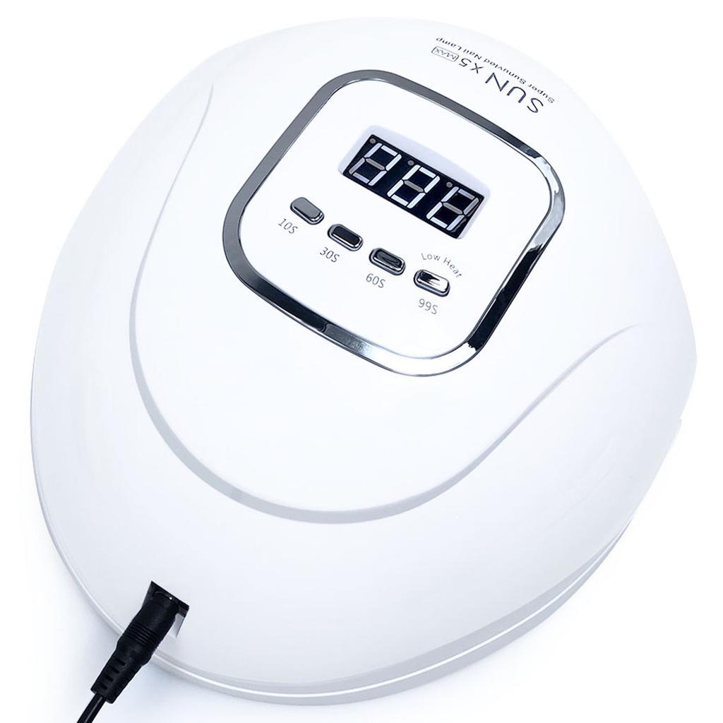 Retoo X5 MAX 80W UV LED Nail Lamp with 45 Dual Light Source Beads, Motion Sensor & LCD Display, Detachable Base, Timer, White