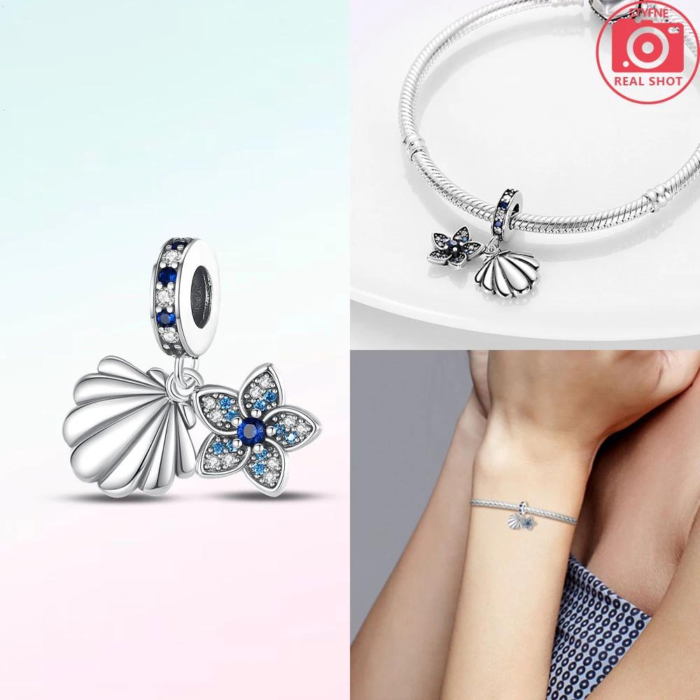 Exquisite Animal Firefly Blue Bow Dolphin Beads Fit Bracelet Charms Copper Original Jewelry Making Women Anniversary Gifts